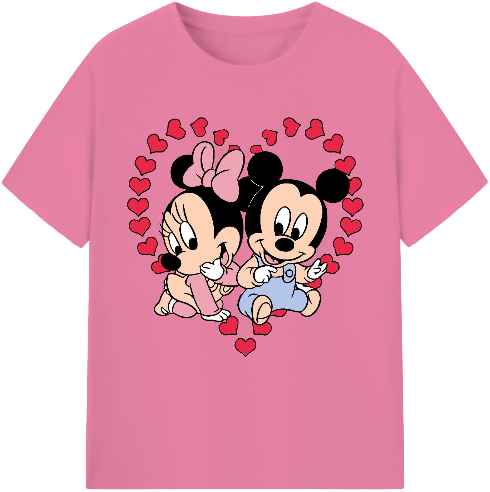 （画像用） ミッキーマウス Mickey Mouse 綿100％半袖Tシャツ（フロントプリント）